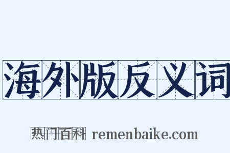 海外版反义词是什么意思的图片
